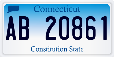 CT license plate AB20861