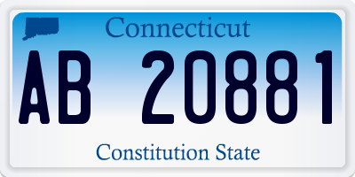 CT license plate AB20881