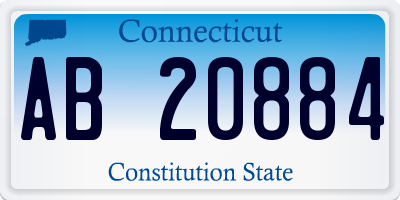 CT license plate AB20884