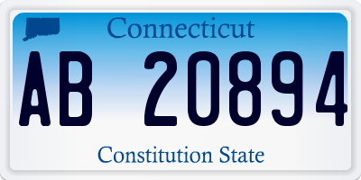 CT license plate AB20894