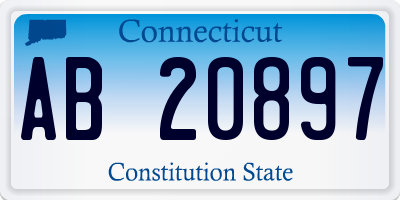 CT license plate AB20897