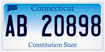 CT license plate AB20898