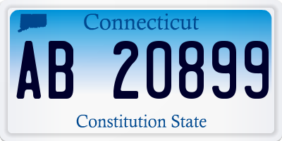 CT license plate AB20899
