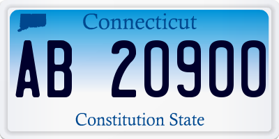 CT license plate AB20900