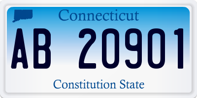 CT license plate AB20901