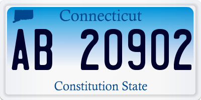 CT license plate AB20902