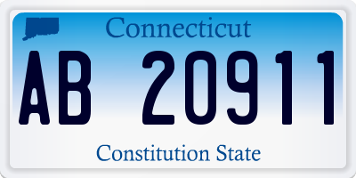 CT license plate AB20911