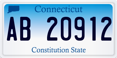 CT license plate AB20912