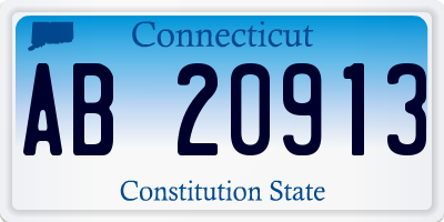 CT license plate AB20913