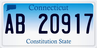 CT license plate AB20917