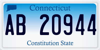 CT license plate AB20944