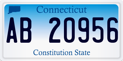 CT license plate AB20956