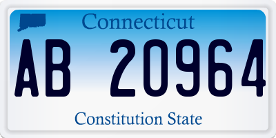 CT license plate AB20964