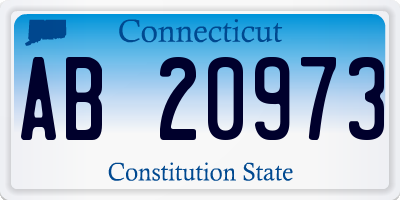 CT license plate AB20973