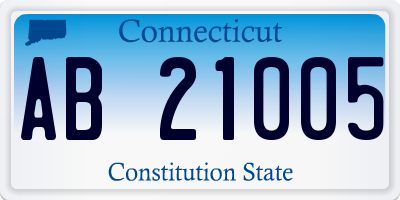 CT license plate AB21005