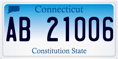 CT license plate AB21006