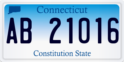 CT license plate AB21016