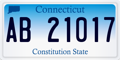 CT license plate AB21017
