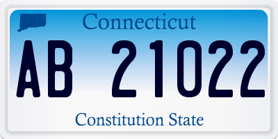 CT license plate AB21022