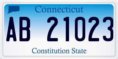 CT license plate AB21023