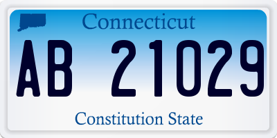 CT license plate AB21029