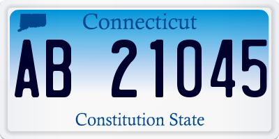 CT license plate AB21045