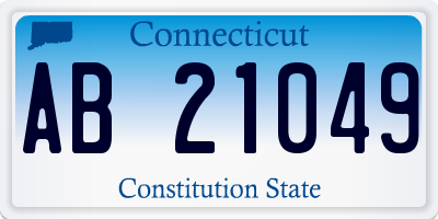 CT license plate AB21049