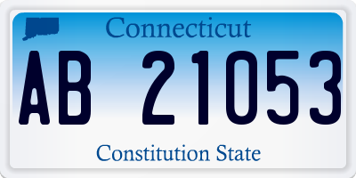CT license plate AB21053