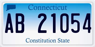 CT license plate AB21054