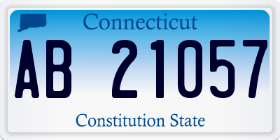 CT license plate AB21057