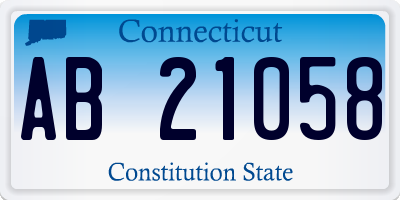 CT license plate AB21058