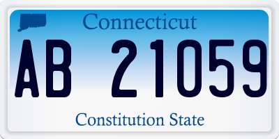 CT license plate AB21059