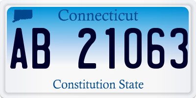 CT license plate AB21063
