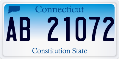 CT license plate AB21072