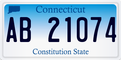 CT license plate AB21074