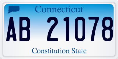 CT license plate AB21078