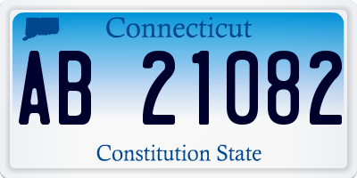 CT license plate AB21082