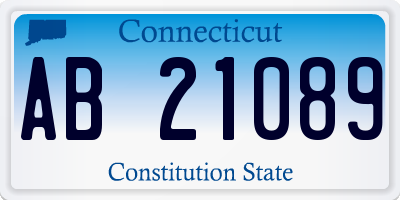 CT license plate AB21089