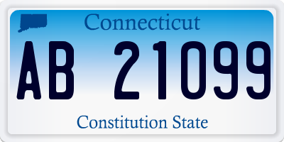 CT license plate AB21099