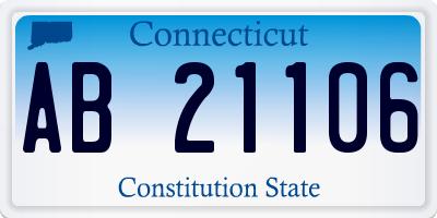 CT license plate AB21106