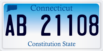 CT license plate AB21108