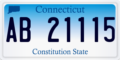 CT license plate AB21115