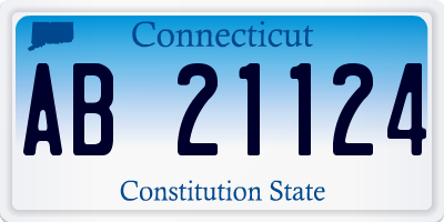CT license plate AB21124