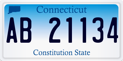 CT license plate AB21134