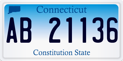 CT license plate AB21136