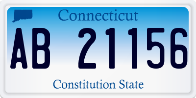 CT license plate AB21156