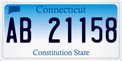 CT license plate AB21158
