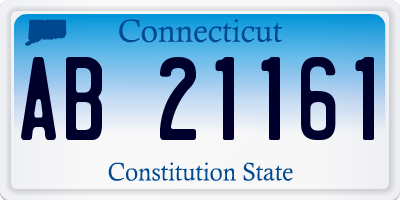 CT license plate AB21161