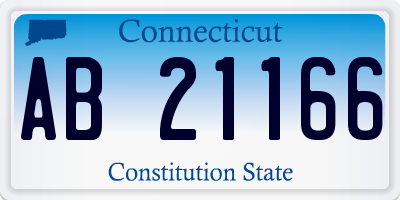 CT license plate AB21166