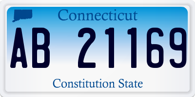 CT license plate AB21169